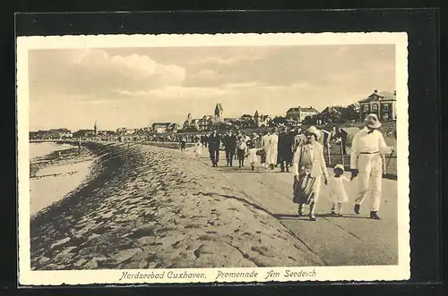 AK Cuxhaven, Panorama Am Seedeich
