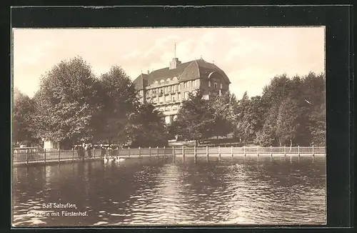 AK Bad Salzuflen, Seepartie mit Fürstenhof