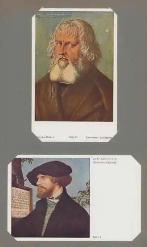 Sammelalbum 48 Bilder, Die Kunst dem Volke, Alter und Neuer Meister, Dürer, Holbein, A. v. Dyck, Rubens, Rembrandt, Goya