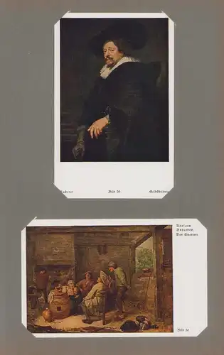 Sammelalbum 48 Bilder, Die Kunst dem Volke, Alter und Neuer Meister, A. Dürer, Hans Holbein, Anton v. Dyck, Rembrandt