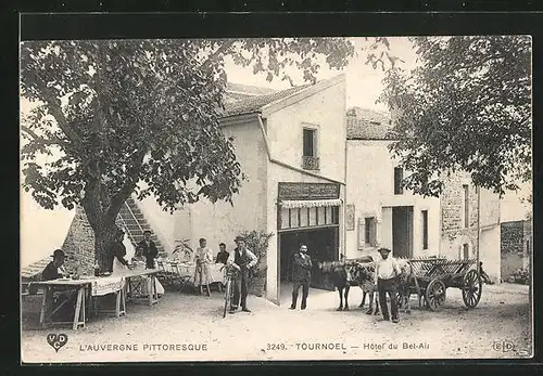 AK Tournoel, Hotel du Bel-Air, Bauer mit Fuhrwerk