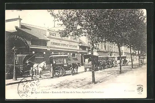 AK Alfort, Entrée de l`Usine de la Suze, Apéritif á la Gentiane