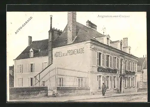 AK Argenton-sur-Crcuse, Hotel de la Promenade, Auto-Garage