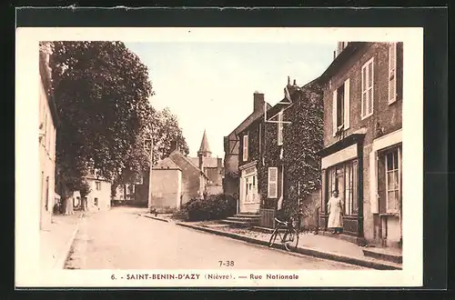 AK Saint-Benin-d`Azy, Rue Nationale, Strassenpartie