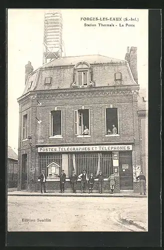 AK Forges-les-Eaux, La Poste, Am Postamt