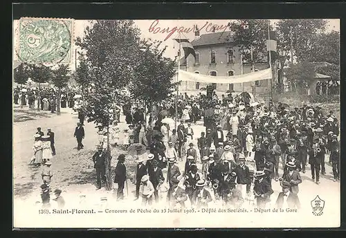 AK Saint-Florent, Concours de Peche du 23 Juillet 1905, Défilé des Sociétés