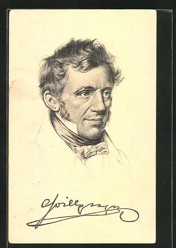 AK Portrait vom Dichter Franz Grillparzer