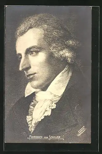 AK Friedrich von Schiller im Seitenprofil