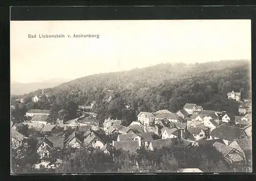 AK Bad Liebenstein, Ortsansicht aus der Vogelschau