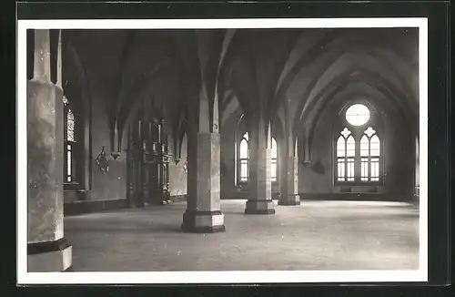 AK Marburg, Rittersaal im Schloss, Innenansicht