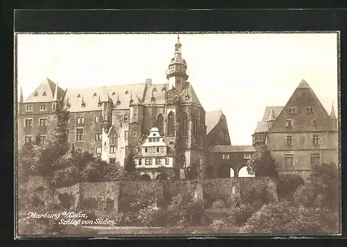 AK Marburg a / Lahn, Schloss von Süden