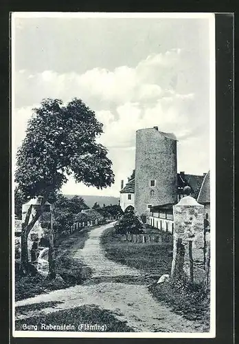 AK Rabenstein / Fläming, Burg, Strassenpartie