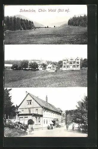 AK Schmücke / Thür., verschiedene Ortsansichten, Gasthaus