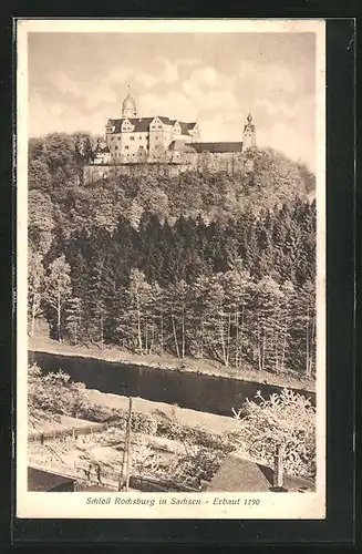 AK Rochsburg i. Sa., Blick zum Schloss