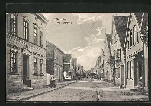 AK Ottendorf, Marktstrasse mit Gebäudezeile