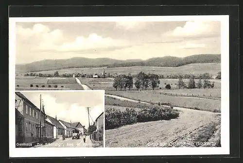 AK Osterhagen / Südharz, Panorama mit Gasthaus Zur Erholung