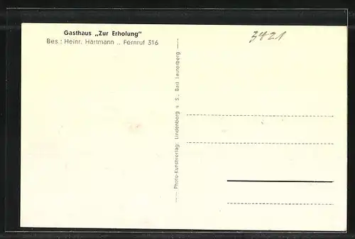 AK Osterhagen / Südharz, Panorama mit Gasthaus Zur Erholung