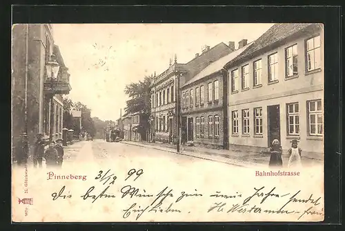 AK Pinneberg, Sicht in die Bahnhofstrasse