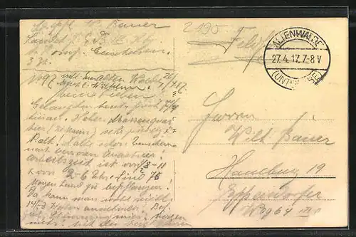AK Cuxhaven, Alterweg und Deichstrasse mit Gasthaus Hohenzollern-Hof