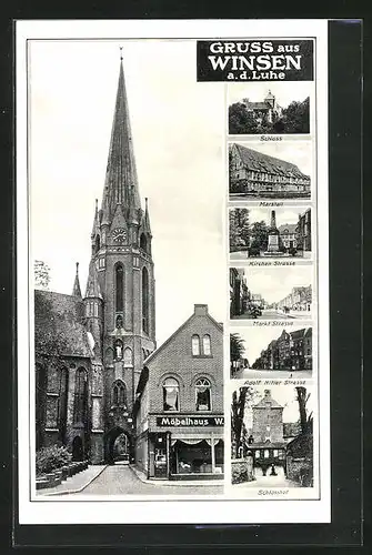 AK Winsen a. d. Luhe, Strasse, Marstall, Marktstrasse