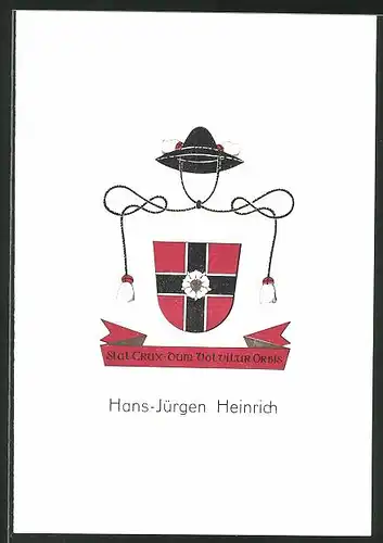 Exlibris Hans-Jürgen Heinrich, Wappen mit Hut