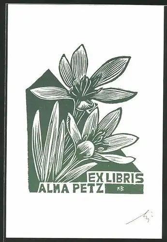 Exlibris Alma Petz, Blume