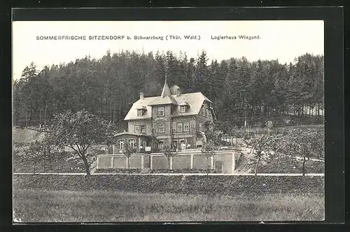 AK Sitzendorf, Logierhaus Wiegand