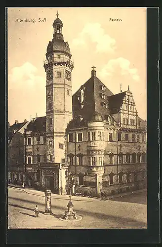 AK Altenburg, Blick zum Rathaus