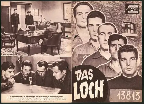 Filmprogramm DNF, Das Loch, Michel Constantin, Jean Keraudy, Philippe Leroy, Raymond Meunier