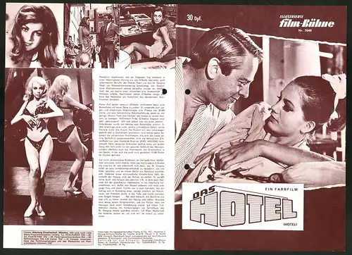 Filmprogramm IFB Nr. 7648, Das Hotel, Rod Taylor, Catherine Spaak, Karl Malden, Regie: Richard Quine