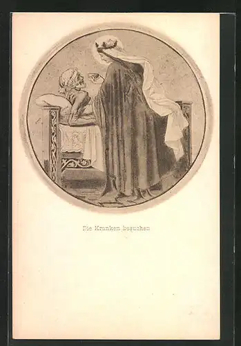 Künstler-AK Moritz von Schwind: Die Kranken besuchen, Schutzpatron