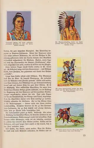 Sammelalbum 240 Bilder, Aus dem Leben der Indianer, Cowboy, Trachten, Jagd, Postkutsche, ca. 1934