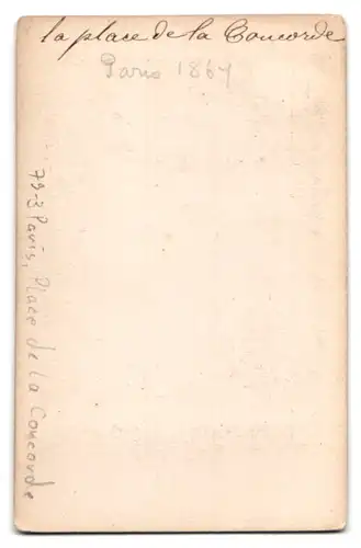 Fotografie Fotograf unbekannt, Ansicht Paris, Place de la Concorde 1864