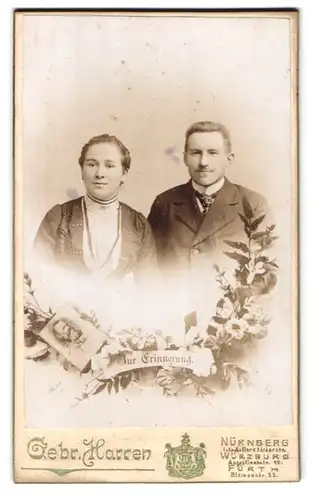 Fotografie Gebr. Harren, Würzburg, Augustinerstr. 19, Portrait lächelndes Ehepaar, Prinzregent Luitpold von Bayern