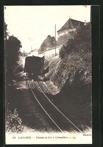 AK Langres, Chemin de Fer à Crémaillère, Bergbahn