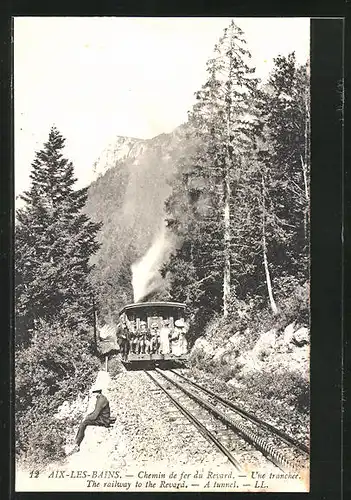 AK Aix-les-Bains, Chemin de fer du Revard, Bergbahn