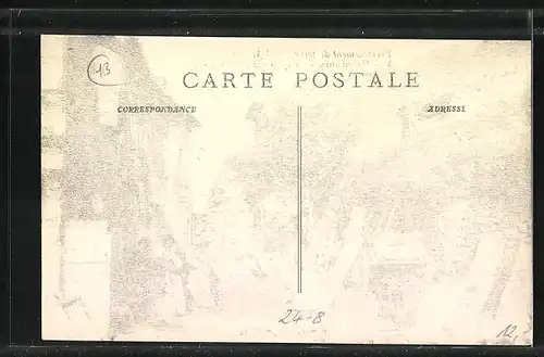 AK Vernègues, Tremblement de terre 1909, Ce qu`il reste du Village, Erdbeben