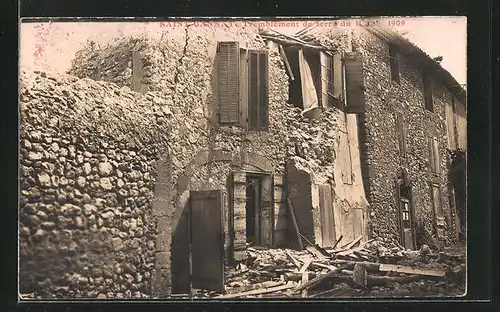 AK Saint-Cannat, Tremblement de terre 1909, Erdbeben