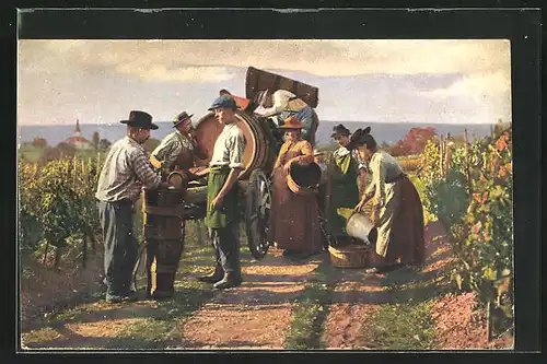 AK Landwirte beim Verladen der Ernte