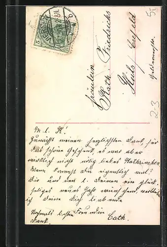 AK Kinder werfen Neujahrsgrüsse in den Briefkasten