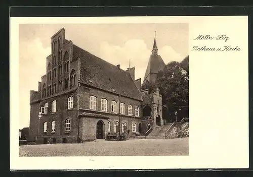 AK Mölln-Lbg., Rathaus und Kirche