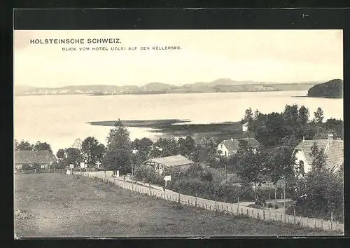 AK Eutin / Holsteinische Schweiz, Blick vom Hotel Uglei auf den Kellersee