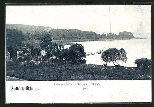 AK Sielbeck-Uklei, Dampfschiffsbrücke am Kellersee