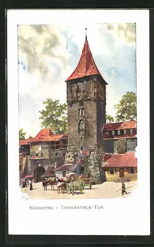 Künstler-AK Heinrich Kley: Nürnberg, Tiergärtner-Tor