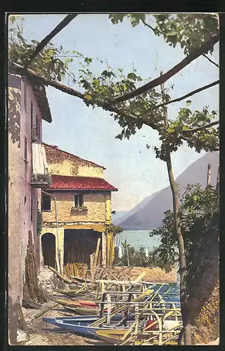 Künstler-AK Photochromie Nr. 3301: Lago di Lugano, Gandrid