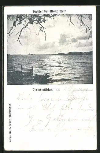 AK Gremsmühlen, Dicksee bei Mondschein