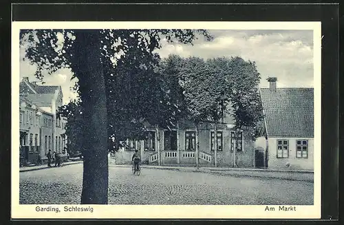 AK Garding / Schleswig, Marktplatz, Teilansicht