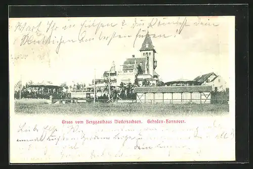 AK Gehrden-Hannover, Blick auf das Berg-Gasthaus Niedersachsen