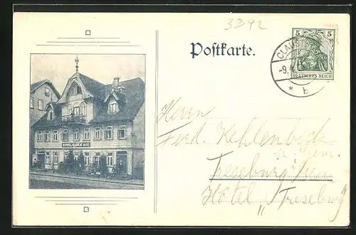 AK Clausthal i. Oberharz, Hotel Glück auf