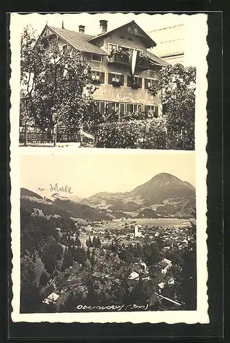 AK Oberaudorf / Inn, Ortsansicht mit Gasthaus